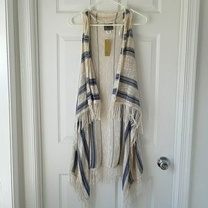 Boho draped vest made for wearing all summer
